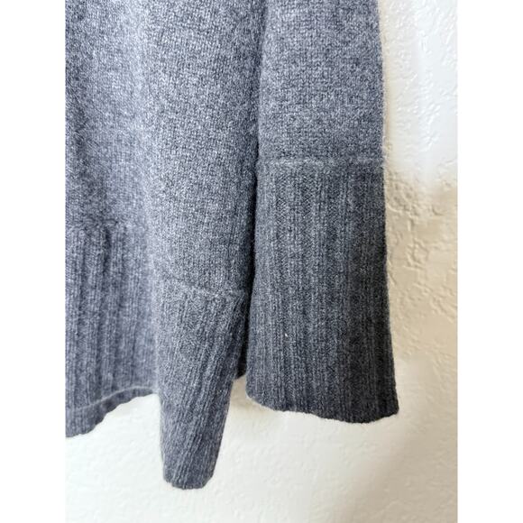 Maeve Anthropologie NWT XL Chandler 100 Cashmere Sweater Gray Box Fit Minimalist - Picture 6 of 10